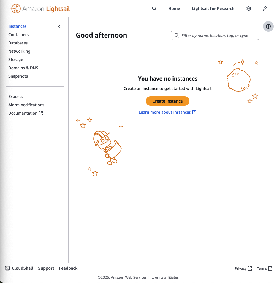 lightsail home page